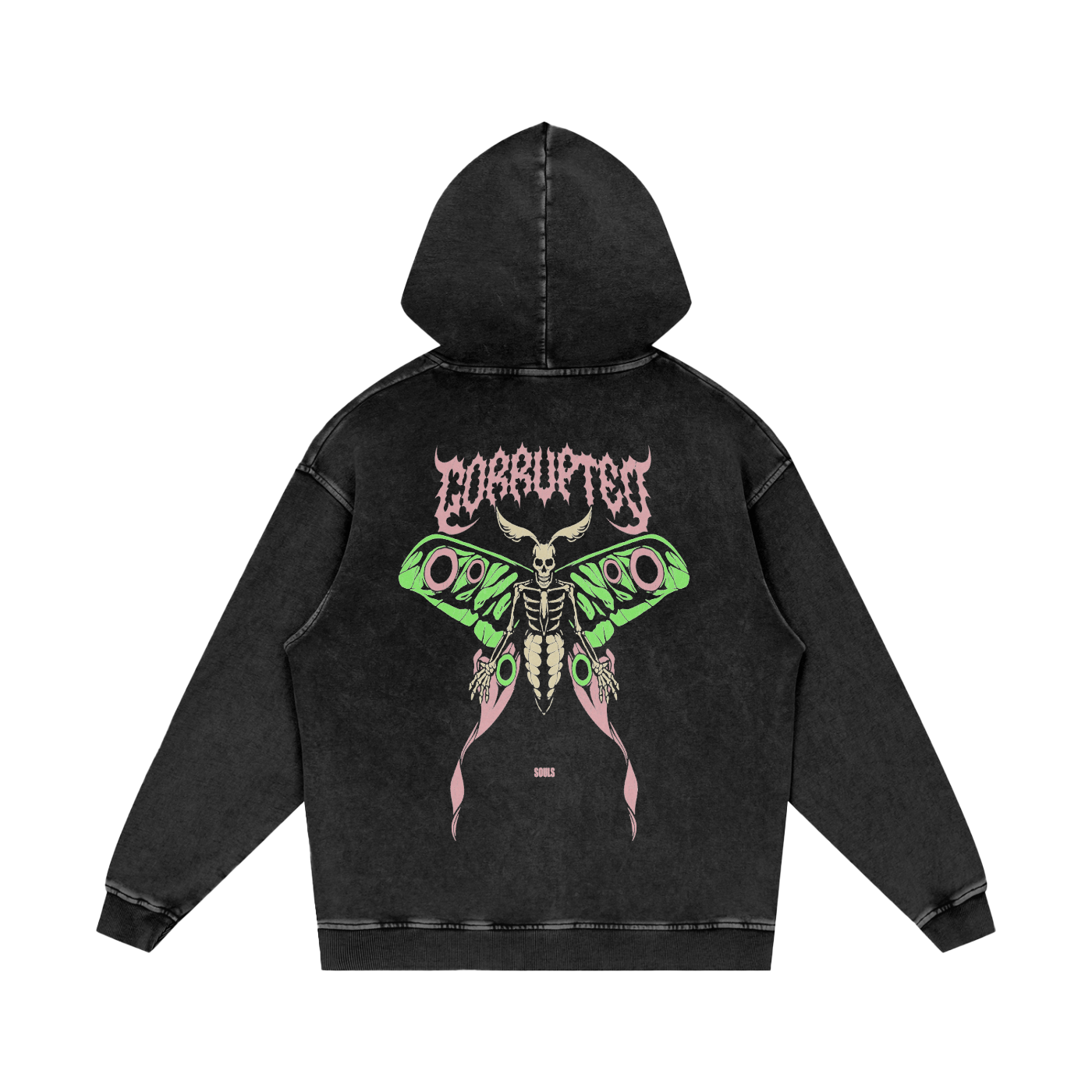 Corrupted Acid Wash Oversize Hoodie