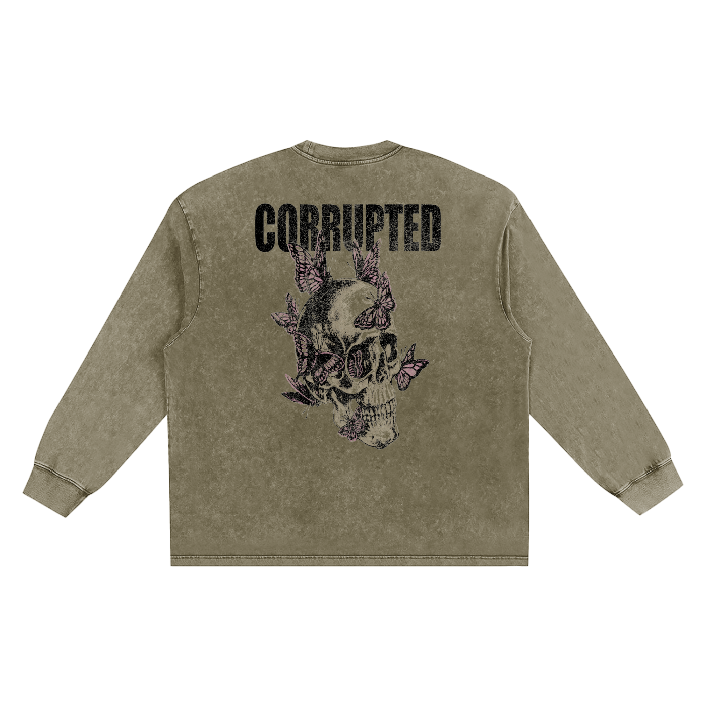 Snow Washed Oversize Long Sleeve Corrupted Tee 7 Variations