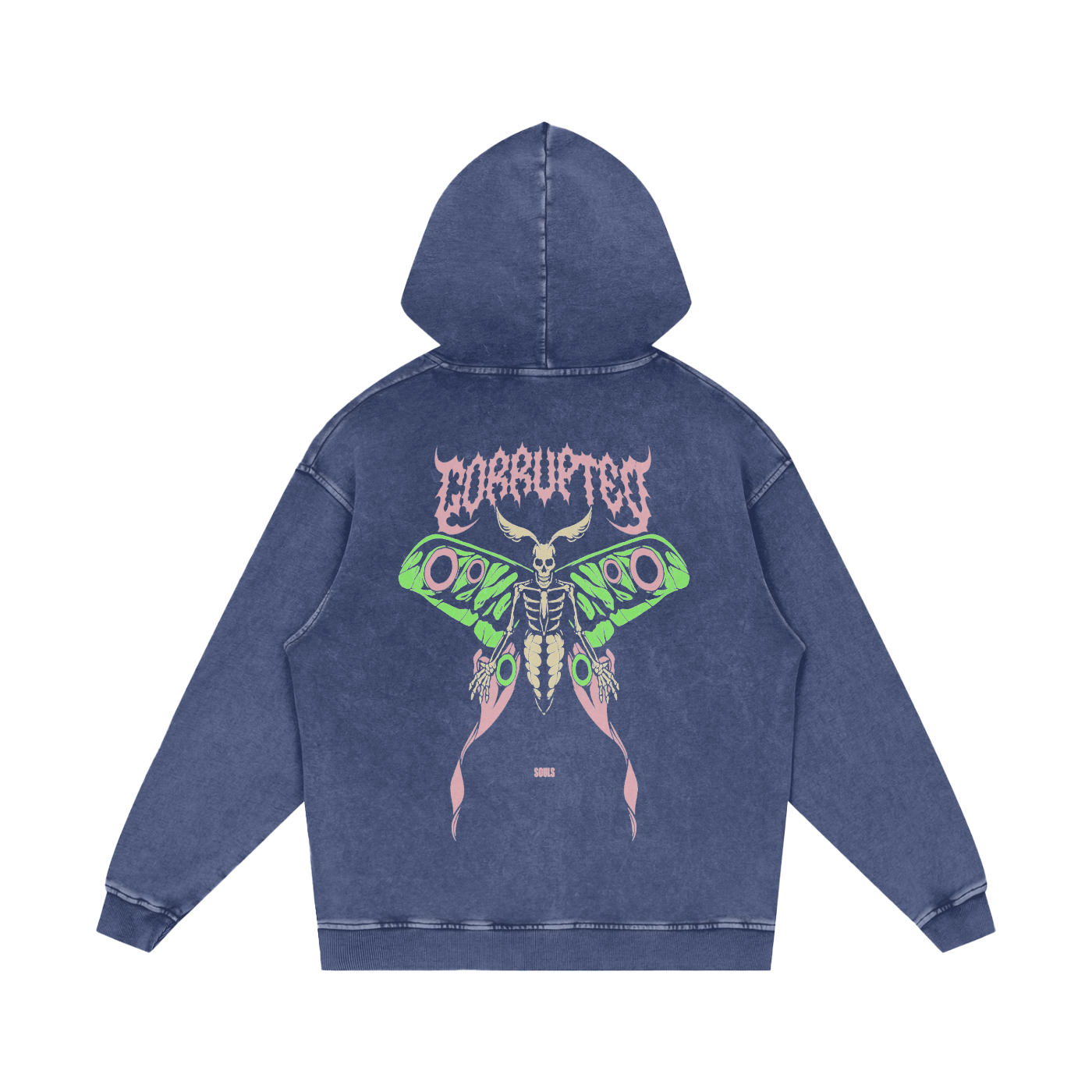 Corrupted Acid Wash Oversize Hoodie