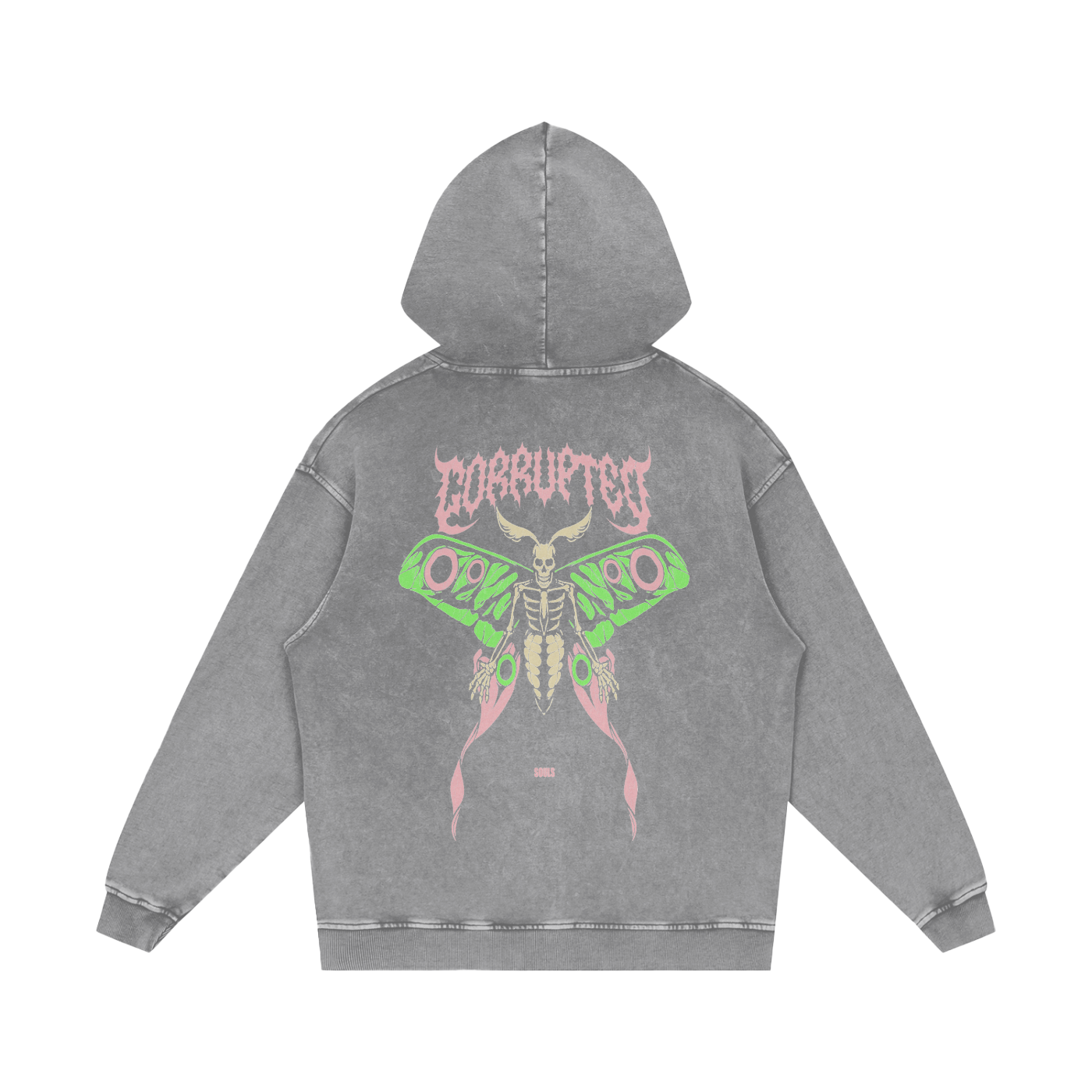 Corrupted Acid Wash Oversize Hoodie