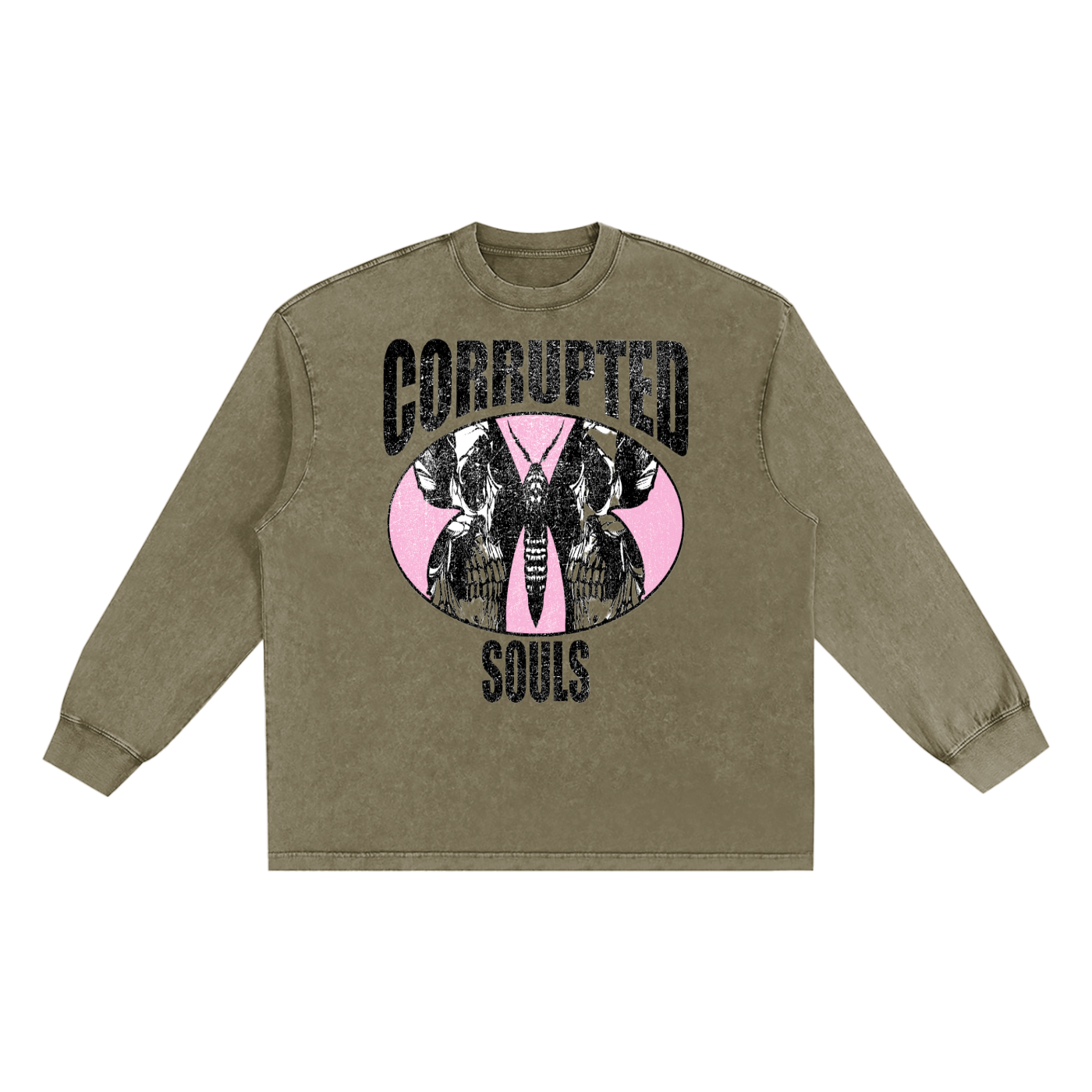 Snow Washed Oversize Long Sleeve Corrupted Tee 7 Variations