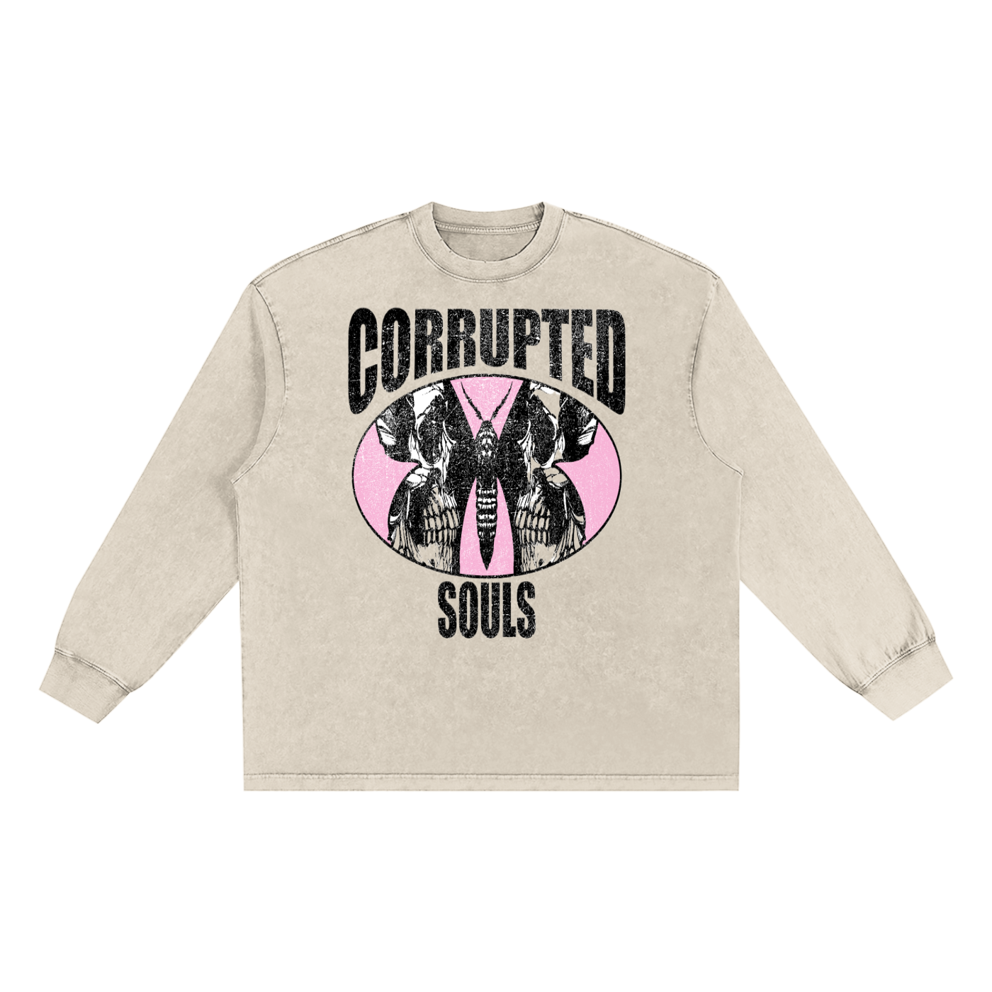 Snow Washed Oversize Long Sleeve Corrupted Tee 7 Variations