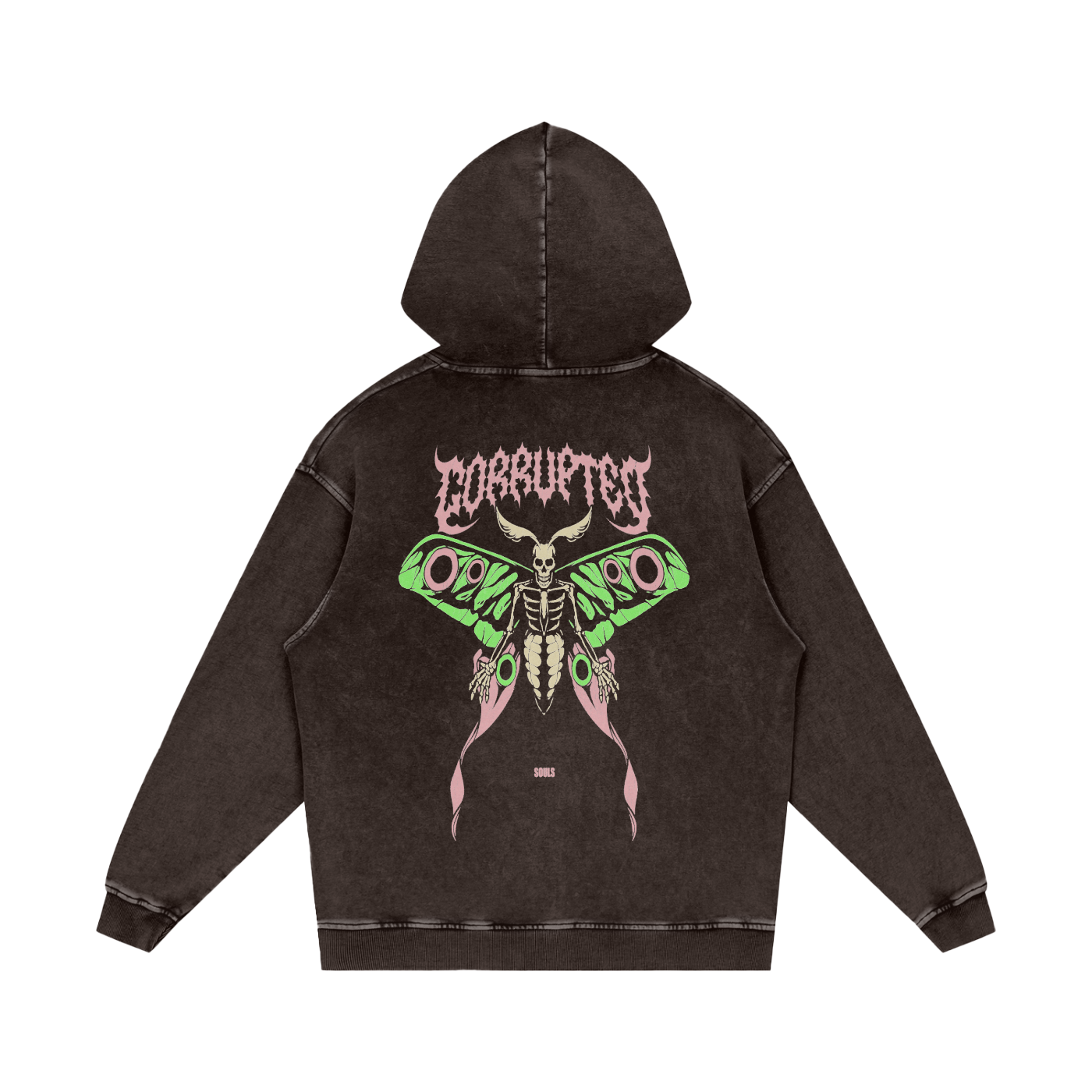 Corrupted Acid Wash Oversize Hoodie