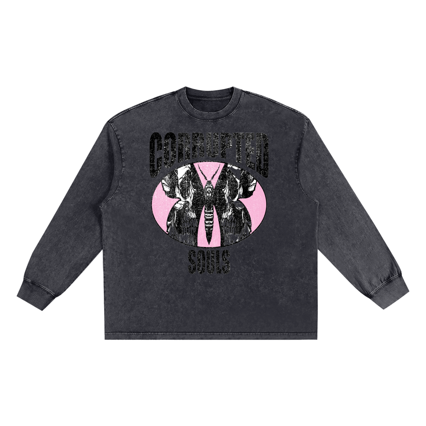 Snow Washed Oversize Long Sleeve Corrupted Tee 7 Variations