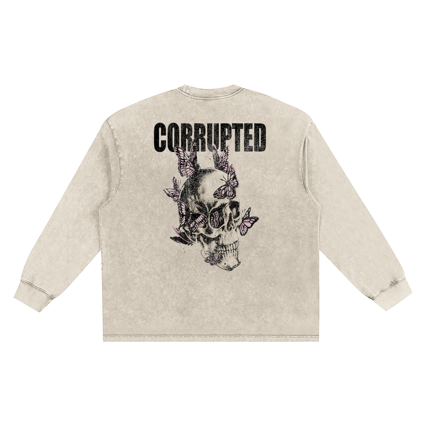 Snow Washed Oversize Long Sleeve Corrupted Tee 7 Variations