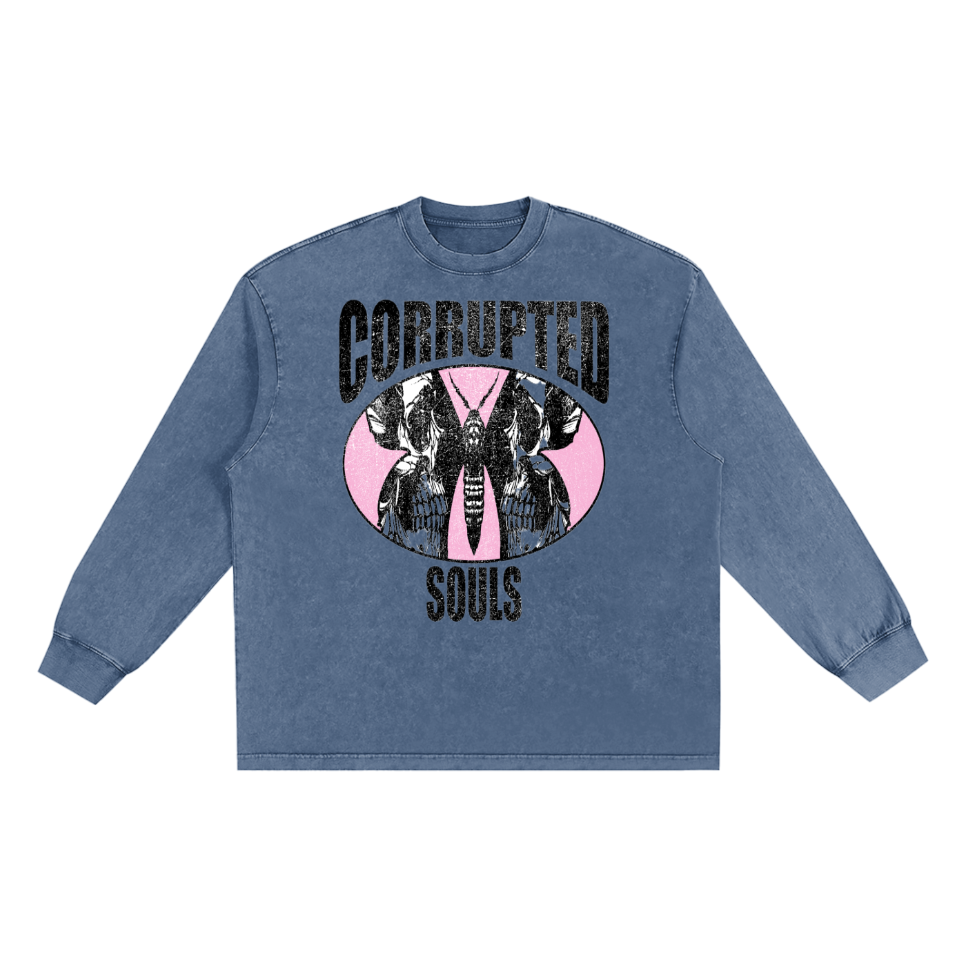Snow Washed Oversize Long Sleeve Corrupted Tee 7 Variations