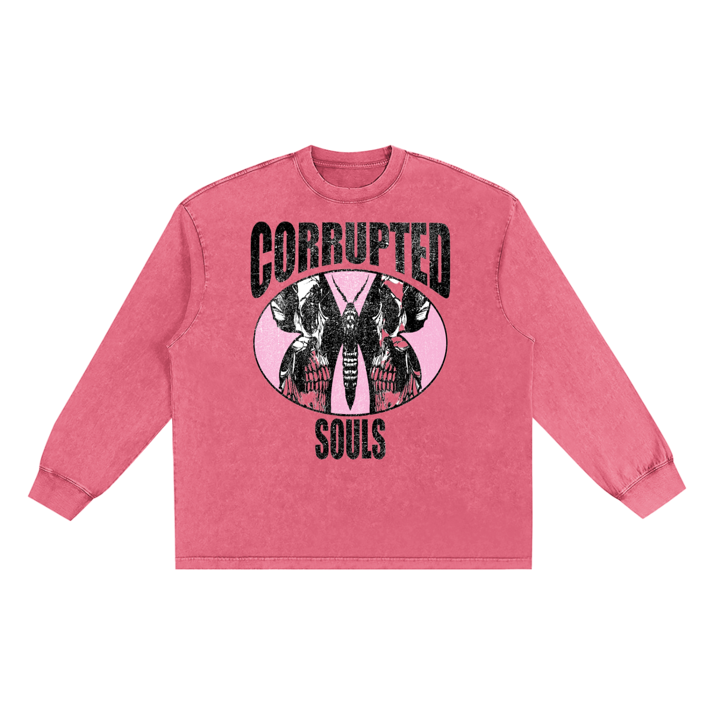 Snow Washed Oversize Long Sleeve Corrupted Tee 7 Variations